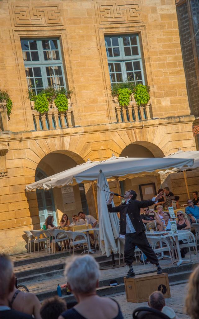 Spectacle de rue à Sarlat